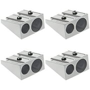 Clearance,4pack Metal Pencil Sharpener with 2 Holes, Manual Twin Metal Sharpening Blade Double Holes Pencil Sharpener