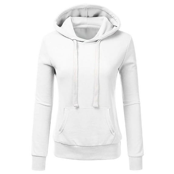 LEAVINGSUO Cardigan Sweaters for Women,Women Ladies Solid Hooded Pocket Long Sleeve Sweatshirt Pullover Tops Shirt