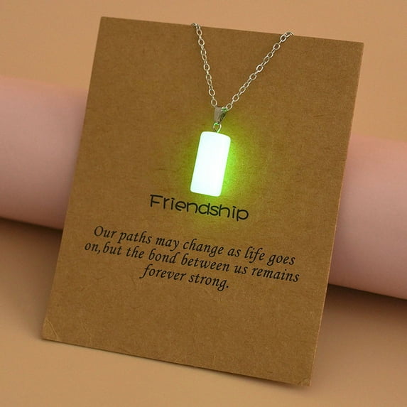 Under $5.00 Gmogad Luminous Fluorescent Crystal Necklaces In The Dark Crystal Pendant Necklaces Hexagonal Stone Chain Necklaces Christmas Present
