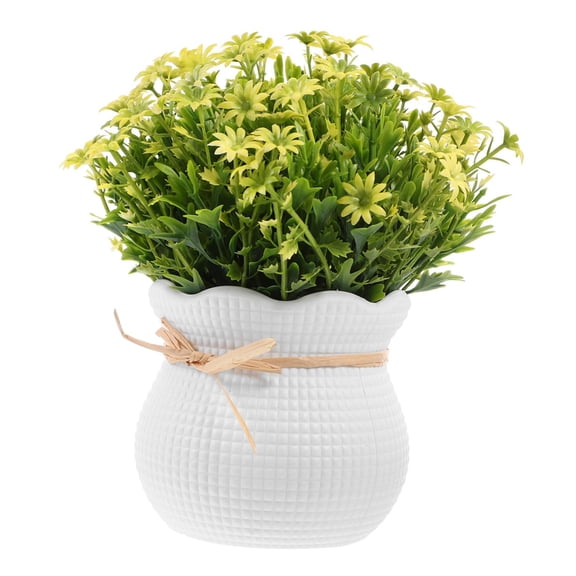 Clearance Under $5 1 Pot Of Artificial Daisy Flowers,Small Bonsai Simulation Greenery Faux Potted Artificial Plants Outdoor Decoration Desk Decorative House Plants,Simulation Product