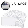 thumbnail image 1 of Clearance Under 5$ 12Pcs A7 Binder Pocket Plastic Binder Zipper Folder Waterproof Binder, Fdelink A7 Binder Pockets Plastic Binder Zip Document Holders Waterproof Loose Leaf, 1 of 5