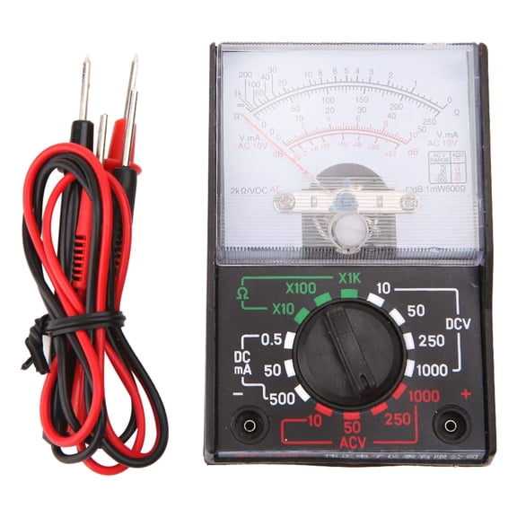 Clearance Under $5.14! 1PC Electrical Test Meter, Analog Voltmeter Ammeter Ohmmeter for Teaching & Labs, Plastic, for Education & DIY, (9x6x2.9cm, Black)