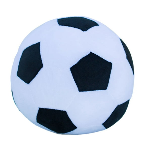 Hvmvliv 5.1in Plush Soccerball Pillow Plush Soccerball Soccer Stuffed Toy Soccerball Throw Pillow Soft Cozy Football Plush Toy Sport Gifts for Boy & Girls Chrismas Decor White