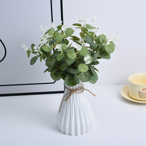 Clearance Under $5! 20pcs InsCrazy Fake Potted Plant Indoor Window Tabletop Silk Flower for Wedding/living Room/lobby Decoration Etc for Home Garden Porch Decor