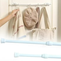 Clearance below $5 Bathroom Products 1 Pcs Tension Rod 24 To 43 Inch White Spring Rod Small Curtain Rods Short Tension Rod For DIY Projects Cupboard Wardrobe Window