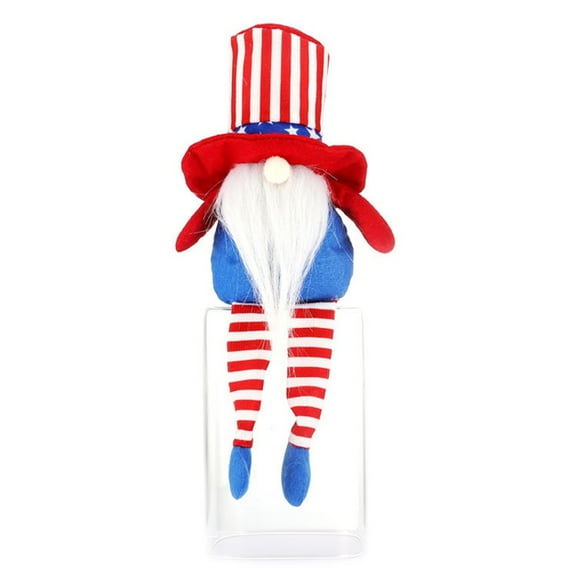 Clearance Under $5 Boovnll 4th of July Patriotic Gnomes Decorations, Cute Handmade Plush Swedish Tomte Gnomes Ornaments for Memorial Day Gifts, Patriotic Party Decor, 4th of July Decorations