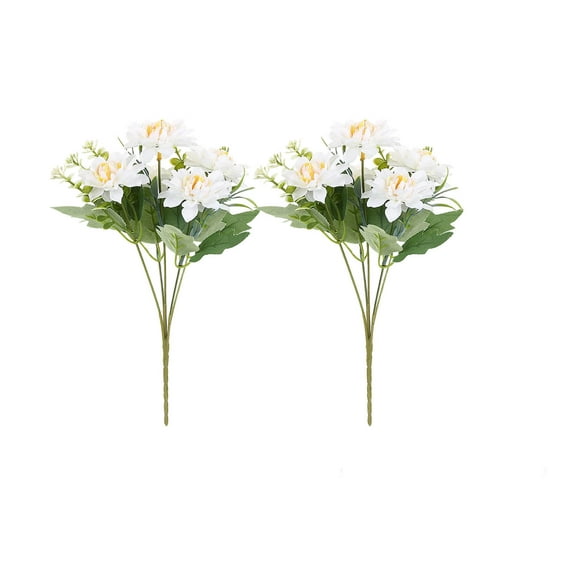 Clearance Under $5 Boovnll Artificial Flowers, 2Pcs Fake Flower Bouquet UV Resistant Silk Flowers, Lifelike Bouquet, Fake Flowers for Wedding, Party, DIY Tables Centerpiece Decor, Fake Flowers