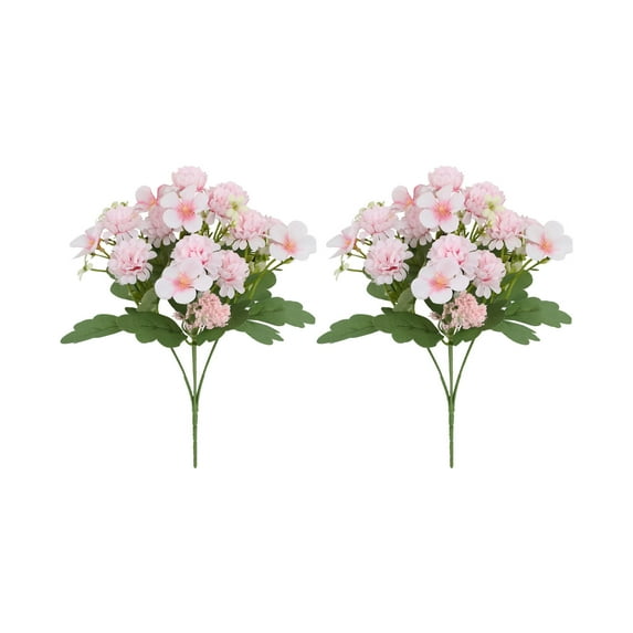 Clearance Under $5 Boovnll Artificial Flowers, 2Pcs Fake Flower Bouquet UV Resistant Silk Flowers, Lifelike Bouquet, Fake Flowers for Wedding, Party, DIY Tables Centerpiece Decor, Fake Flowers