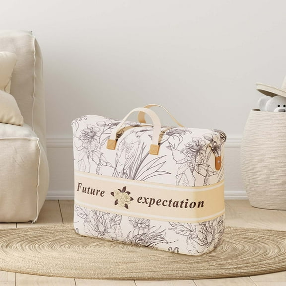 Clearance Under $5 Boovnll Clothes Storage, 35L Large Capacity Thicken Non-Woven Foldable Storage Bags with Reinforced Handles & Zippers for Clothing, Blanket, Comforters, Storage and Organization