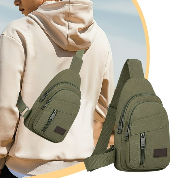 Clearance Under $5 Boovnll Crossbody Bag, Large Capacity Fashion Zipper Crossbody Bag Men Women Chest Pack, Purse, Sling Bag, Dirt-Proof & Waterproof for Hiking, Camping, Outdoor, Trip, Sling Bag