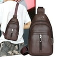 thumbnail image 1 of Clearance Under $5 Boovnll Crossbody Bag, Large Capacity Multifunctional Fashion Artificial Leather Chest Bag with Earphone Hole, Sling Bag for Men Women Travel, Camping, Trip, Backpack, Sling Bag, 1 of 6