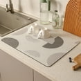 thumbnail image 1 of Clearance Under $5 Boovnll Dish Drying Mat, 12x16" High Absorbent & Soft Dish Drainer, Memory Foam Diatomite Drying Matt Kitchen Counter for Kitchen Countertops, Sinks, Draining Racks, Drying Mat, 1 of 6