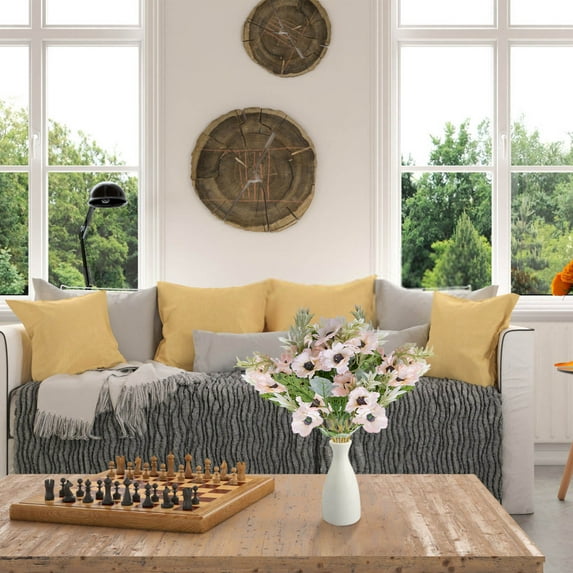 Clearance Under $5 Boovnll Fake Flowers - Fake Bouquet UV Resistant Lifelike Silk Flowers, No Fade, Fake Flowers for Wedding, Party, DIY Tables Centerpiece Decor, Artificial Flowers