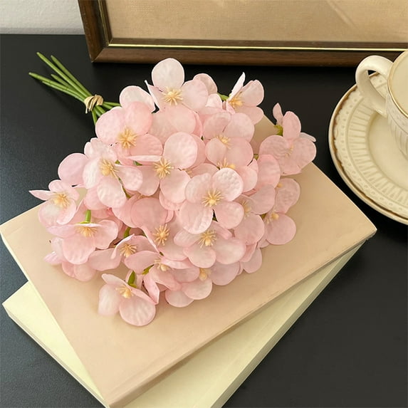 Clearance Under $5 Boovnll Fake Flowers - Fake Hydrangea Bouquet UV Resistant Lifelike Silk Flowers, No Fade, Fake Flowers for Wedding, Party, DIY Tables Centerpiece Decor, Artificial Flowers