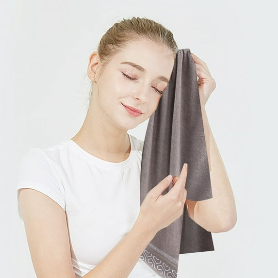 Clearance Under $5 Boovnll Hand Towels for Bathroom, 13x30" Super Soft & Absorbent Quick Dry Solid Color Cotton Towels, Thicken Microfiber Hand Towels for Hotel, Pool, Spa, Beach, Daily Use, Towels