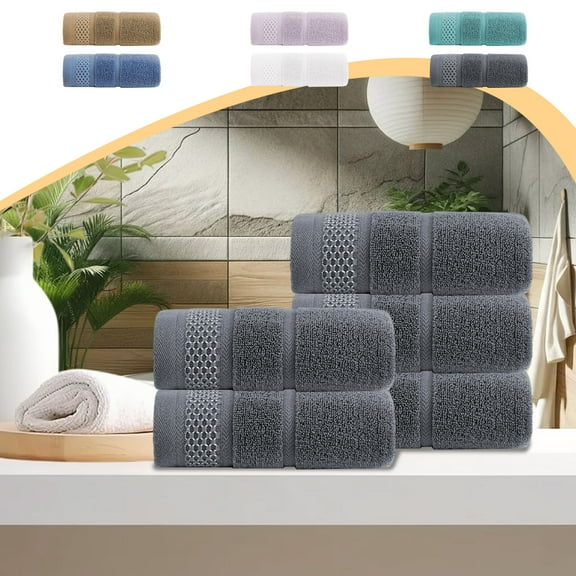 Clearance Under $5 Boovnll Hand Towels for Bathroom, 13x30" Super Soft & Absorbent Quick Dry Solid Color Cotton Towels, Thicken Microfiber Hand Towels for Hotel, Pool, Spa, Beach, Daily Use, Towels