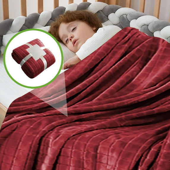 Clearance Under $5 Boovnll Throw Blanket - 28x39" Super Soft & Cozy Solid Color Lightweight Flannel Blankets - Machine Washable Microfiber for All Season Home, Living Room, Couch, Blanket