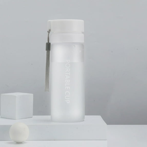 Clearance Under $5 Boovnll Water Bottles, Reusable 20 OZ - 600ML Translucent BPA Free Plastic Bottle with Tea Leakage Separation LeakProof for Home, Office, Gym, Outdoor Sports, Water Bottle