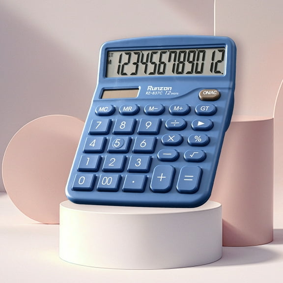 Clearance Under $5 Calculators, Hwkond Scientific Calculator 12 Digits Large Display And Buttons Clear Large LCD Display Ideal For Office School Home And Business Use