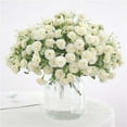 thumbnail image 1 of Clearance Under $5! Carnation Artificial Flowers,20 Head Small Bulk Fake Flower with Stems Silk Carnation Flowers for Outdoors Spring Decoration Wedding Home Table Centerpieces Decorations,White, 1 of 4