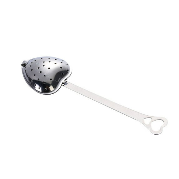 Clearance Under 5$ Dienrx Funnel, Stainless Steel Tea Infuser Spoon Strainer Steeper Handle Tea Strainer Tool, Heart-Shaped Tea Strainer, Kitchen Funnel