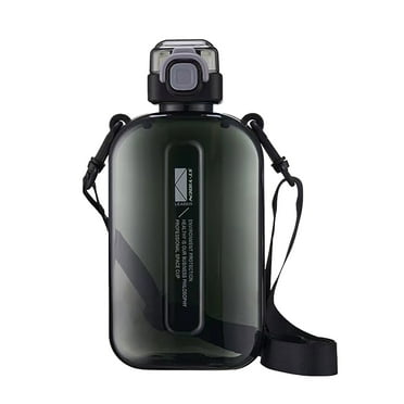 Clearance Under 5$ Dienrx Glass&Bottle, 24 Oz Flat Water Bottle Travel Flask Portable Square Water Bottle Leakproof Slim Water Bottles for Purse Travel Sports, Square Water Cup Black, Kitchen Cups