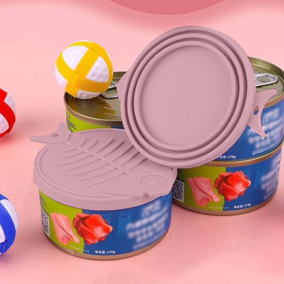 Clearance! Under $5 Dog Food Can Cover Set Pet Food Can Lids Dishwasher Silicone Pet Can Lids with Spoon Dog Can Cover Cat Can Lids Covers for Dog Cat