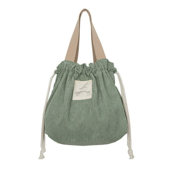 Clearance Under $5 Drawstring Cosmetic Bag Japanese Tote Bag Corduroy Makeup Bag Travel Storage Organizer Corduroy Canvas Lunch Bag Dinner Container Food
