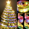 thumbnail image 1 of Under $5 EGNMCR Christmas Tree Decorations Gold String Lights 13.12ft 40 LED Lights Copper Wire Ribbon Bows Lights for Holiday Christmas Party Indoor Decorations, 1 of 7