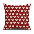 thumbnail image 1 of Clearance Under $5 EGNMCR Valentines Day Throw Pillow Covers 18x18 Red Color Heart Home Decorations Plaid Wedding Cushion Case Decoration Case for Sofa Couch Valentine Decorations Gifts For Women/Men, 1 of 1