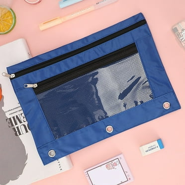 Clearance under $5 FAMTKT 1PC Pencil Pouch Three-hole Pencil Case Single Zipper Transparent PVC Document Storage Bag Detachable Folder Large Capacity Pencil Case