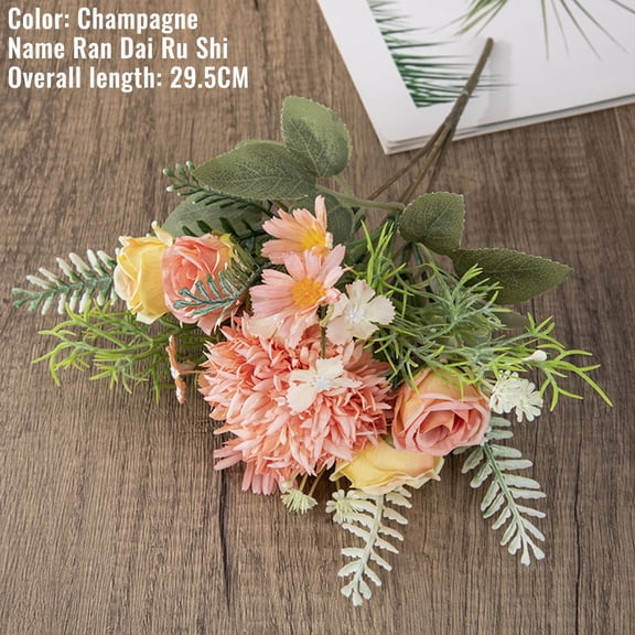 FAMTKT Artificial Flowers Centerpieces for Tables Home Living Room Decor Fake Pampas Grass Wedding Arrangement