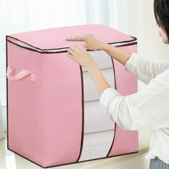 FAMTKT Heavy Duty Storage with Reinforced Handles Extra Large Storage Bags for Clothes Tote Bag Double Zipper for Space Saving Travel, Home Accessories