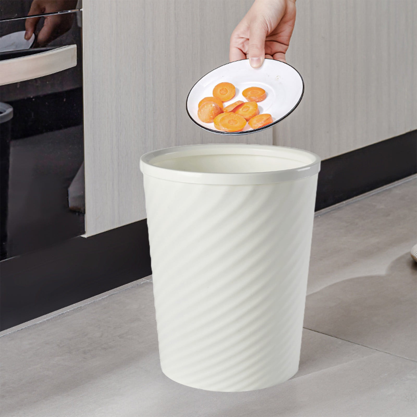 Hefty 8.8 Gallon Slim Black Trash Can With Handles For Office Or Recycling - View #10