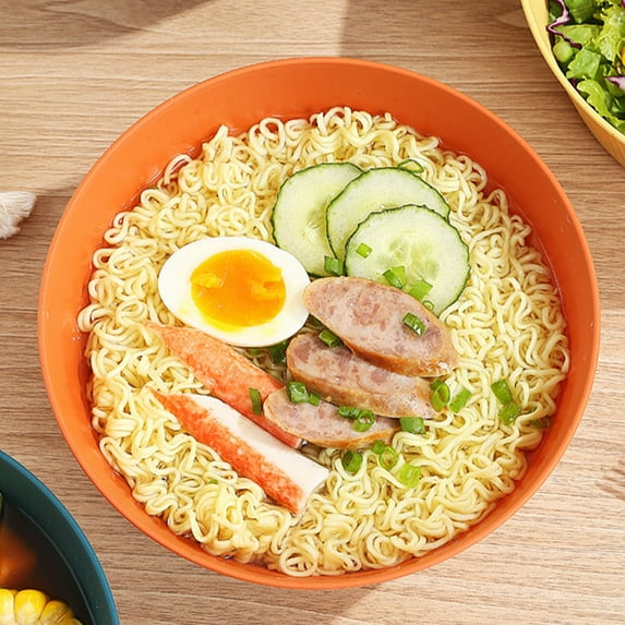 under $5 Fufafayo Unbreakable Plastic Bowls, Plastic Bowls Reusable Light Weight Bowl, Large Lightweight Bowls for Salad, Soup, Ramen, Noodles