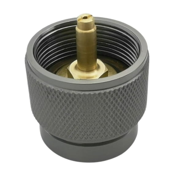 Clearance Under 5$ Gas Tank Adapter, Dienrx Spring Park Camping Stove Cylindrical Shape Adapter Small Tank Input Output Propane Tank Conversion Head Backpacking Stove Connector