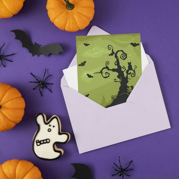 Clearance Under $5 Halloween Invitation Cards Halloween Party Invitations with for Kids Adults 10pcs Invitation Cards for Halloween Scary Themed Parties Black