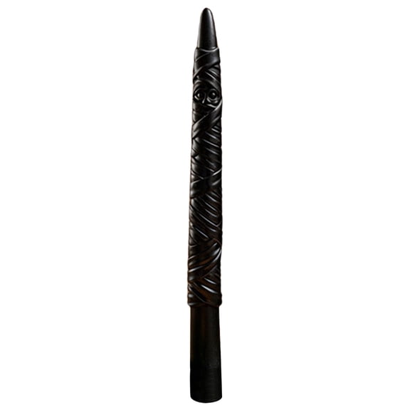 Clearance Under $5 | Halloween Scented Pillar Candle with Ghost Design, Handmade Soy Wax Aromatherapy Decorative Candle for Tabletop Display, Black Mummy