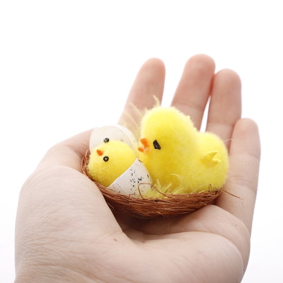 Clearance Under $5 Happy Easter Supplies, Easter Decoration Cute Chick Home Decoration Mini Easter Chicks Christmas Decorations Bundle Matrix Ornament