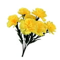 thumbnail image 1 of Clearance Under 5$ Household Imitation, FNGZ Artificial Flowers Simulation 7 Carnation Bouquet Yellow 7 Head Artificial Silk Fowers Carnation Bunch Wedding Home Outdoor Size 41Cm Avilable in 9 Colours, 1 of 9