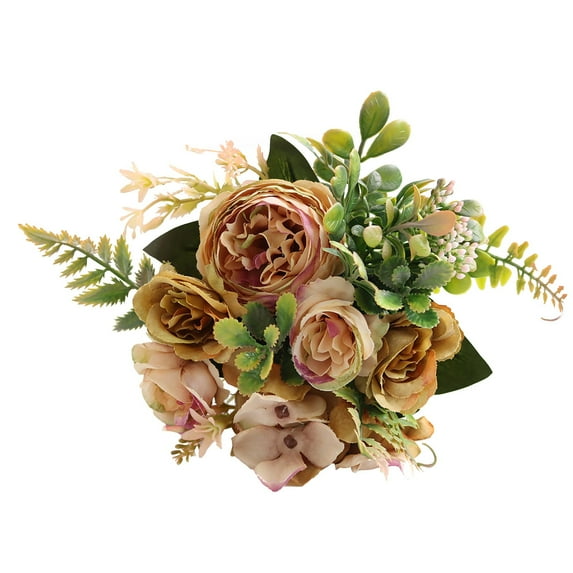 Clearance Under 5$ Household Imitation, FNGZ Artificial Flowers Small Artificial Peony Silk Flowers Peonies Bouquet Faux Rose Flower Arrangement for Home Party Decoration