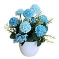 thumbnail image 1 of Clearance Under 5$ Household Imitation FNGZ [Oil Painting Ball Chrysanthemum Set Blue] Living Room Decoration Small Daisy Fake Flower Bonsai Creative Ornaments Blue, Artificial Flower Pot *1, 1 of 5