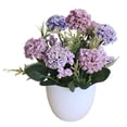 thumbnail image 1 of Clearance Under 5$ Household Imitation FNGZ [Oil Painting Ball Chrysanthemum Set Purple] Living Room Decoration Small Daisy Fake Flower Bonsai Creative Ornaments Purple, Artificial Flower Pot *1, 1 of 5