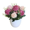 thumbnail image 1 of Clearance Under 5$ Household Imitation FNGZ [Oil Painting Ball Chrysanthemum Set Wine Red] Living Room Decoration Small Daisy Fake Flower Bonsai Creative Ornaments S, Artificial Flower Pot *1, 1 of 5