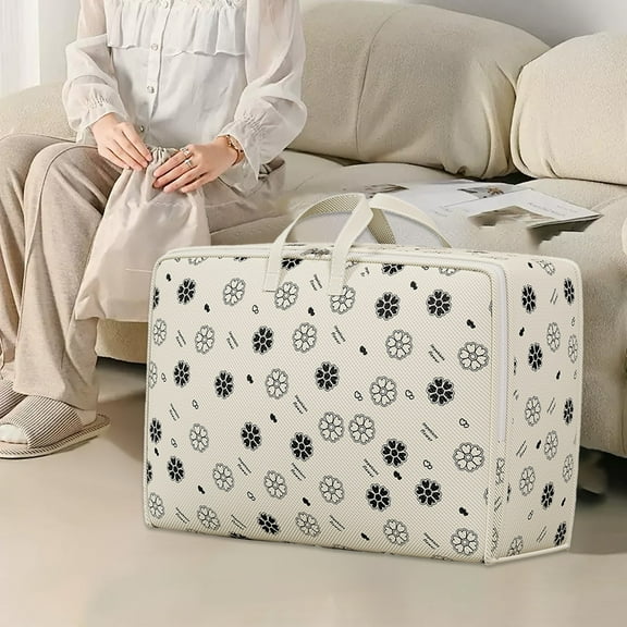 Clearance Under $5! InsCrazy Clothes and Quilt Storage Bags Quilt Clothes Clothing Luggage Thickened Waterproof Storage Basket for Bedroom Clothes Comforter Blankets and Pillows