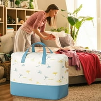 Clearance Under $5! InsCrazy Clothes Storage Bags Clothing Divided Into Compartments Thickened Oversized Capacity Moving Packing Bag for Clothing, Blanket, Comforters, Bed Sheets, Toys