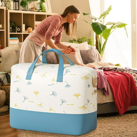 Clearance Under $5! InsCrazy Clothes Storage Bags Clothing Divided Into Compartments Thickened Oversized Capacity Moving Packing Bag for Clothing, Blanket, Comforters, Bed Sheets, Toys