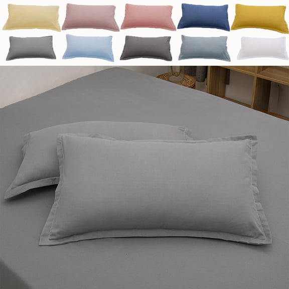 Clearance Under $5! InsCrazy Pillowcase, King Size Pillow Cases, Polyester Pillow Cover for Sleeping, Soft Wrinkle Resistant Pillow Cases 20 X 30 Inches