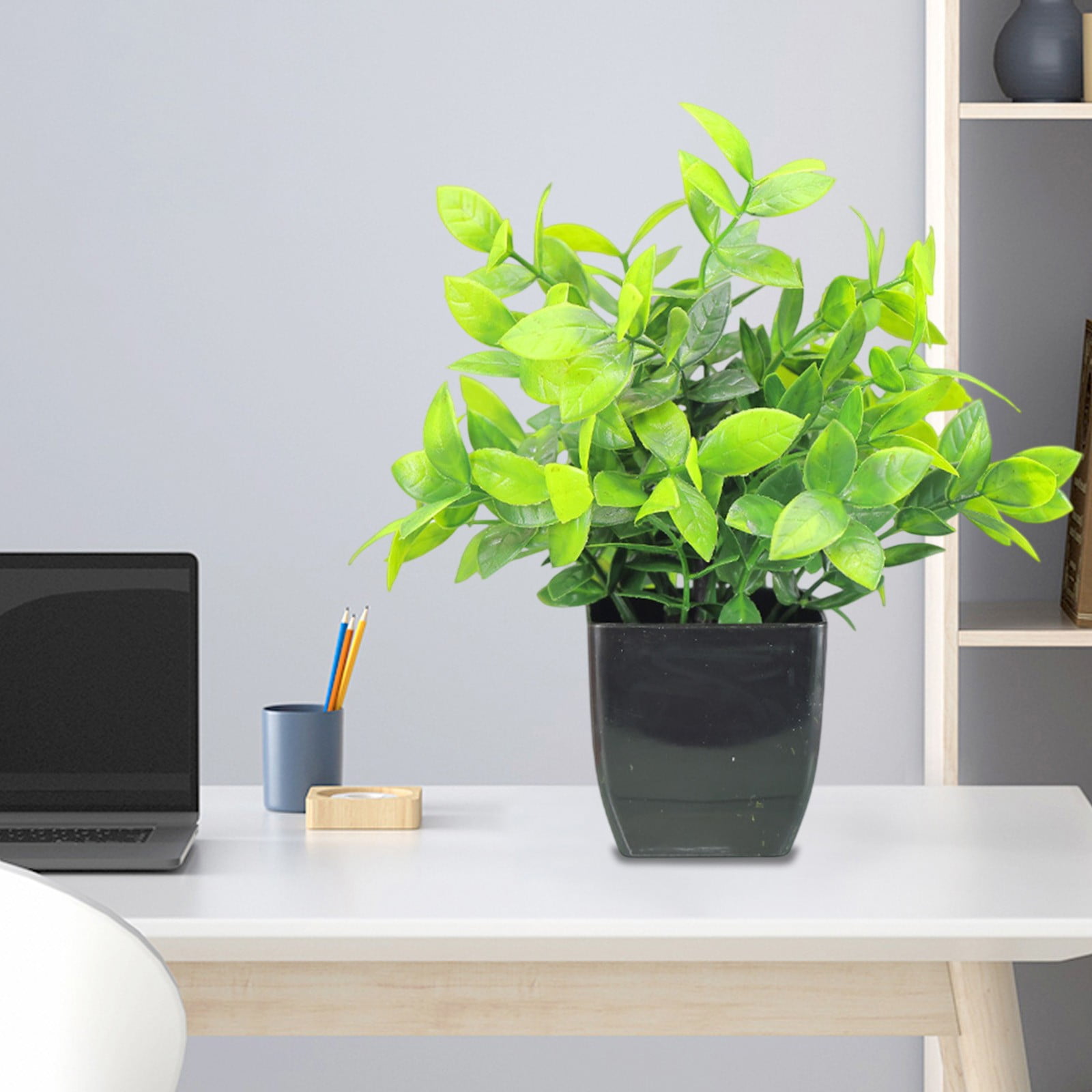 Clearance Under $5! InsCrazy Plastic Plant Fake Plants Green Plants Indoor  Home Living Room Plastic Leaf for Home Decor for Living Room Shelf Home ...