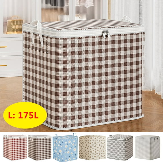Clearance Under $5! InsCrazy Storage Bins with Lids Non-woven Zipper With Handles Oversized Moving Packing Bag Large-capacity Clothes Comforter Blankets and Pillows Storage Bags on Clearance
